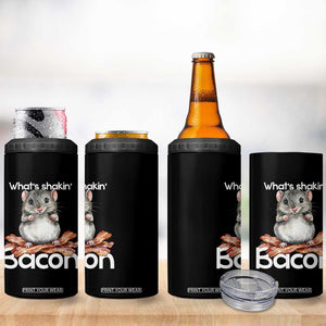 What is Shakin Bacon Funny Mouse 4 in 1 Can Cooler Tumbler Pun Animal Humor TS02 Print Your Wear