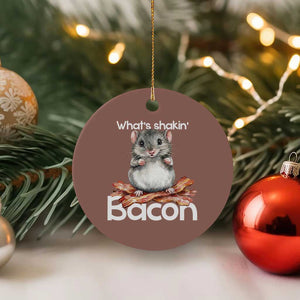 What is Shakin Bacon Funny Mouse Ceramic Ornament Pun Animal Humor TS02 1pc Mocha Print Your Wear