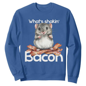 What is Shakin Bacon Funny Mouse Sweatshirt Pun Animal Humor TS02 Royal Blue Print Your Wear