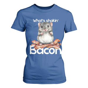 What is Shakin Bacon Funny Mouse T Shirt For Women Pun Animal Humor TS02 Royal Blue Print Your Wear