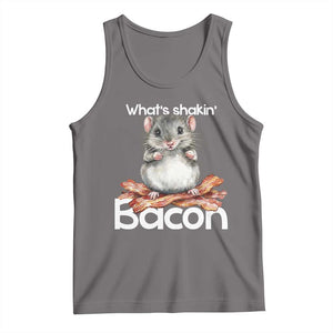 What is Shakin Bacon Funny Mouse Tank Top Pun Animal Humor TS02 Deep Heather Print Your Wear