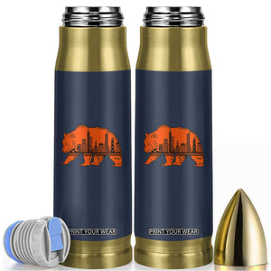 Chicago Skyline Bear Bullet Tumbler Windy City Pride True Lover Sports Fan TS02 Navy Print Your Wear