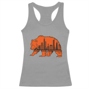 Chicago Skyline Bear Racerback Tank Top Windy City Pride True Lover Sports Fan TS02 Sport Gray Print Your Wear