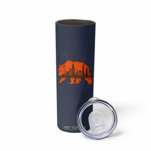Chicago Skyline Bear Skinny Tumbler Windy City Pride True Lover Sports Fan TS02 Print Your Wear