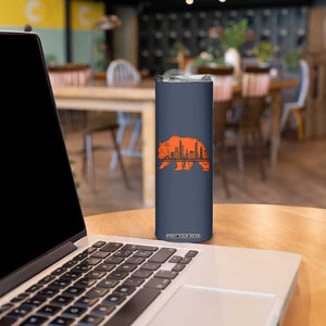 Chicago Skyline Bear Skinny Tumbler Windy City Pride True Lover Sports Fan TS02 Print Your Wear