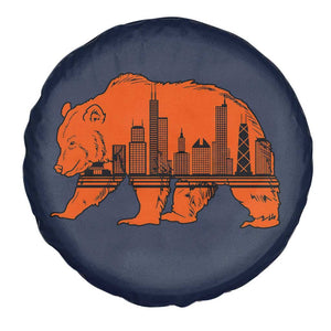 Chicago Skyline Bear Spare Tire Cover Windy City Pride True Lover Sports Fan TS02 Print Your Wear