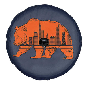Chicago Skyline Bear Spare Tire Cover Windy City Pride True Lover Sports Fan TS02 Print Your Wear