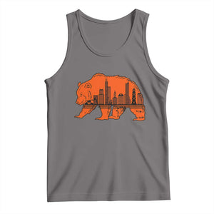 Chicago Skyline Bear Tank Top Windy City Pride True Lover Sports Fan TS02 Deep Heather Print Your Wear