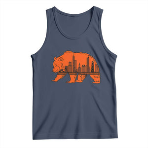 Chicago Skyline Bear Tank Top Windy City Pride True Lover Sports Fan TS02 Navy Print Your Wear