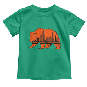 Chicago Skyline Bear Toddler T Shirt Windy City Pride True Lover Sports Fan TS02 Irish Green Print Your Wear