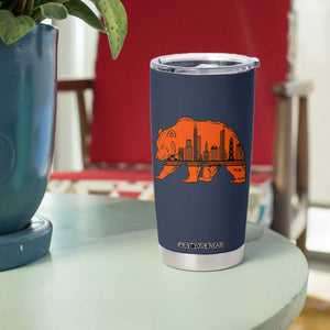 Chicago Skyline Bear Tumbler Cup Windy City Pride True Lover Sports Fan TS02 Print Your Wear