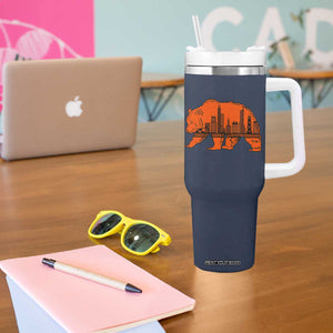 Chicago Skyline Bear Tumbler With Handle Windy City Pride True Lover Sports Fan TS02 Print Your Wear
