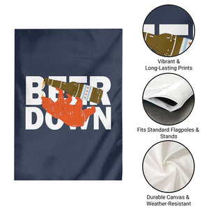 Funny Drinking Bear Beer Down Garden Flag Tailgate Gift for Football Fans TS02 Print Your Wear