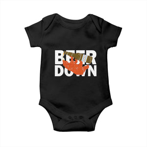 Funny Drinking Bear Beer Down Baby Onesie Tailgate Gift for Football Fans TS02 Black Print Your Wear