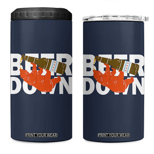 Funny Drinking Bear Beer Down 4 in 1 Can Cooler Tumbler Tailgate Gift for Football Fans TS02 One Size: 16 oz Navy Print Your Wear