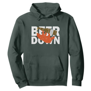 Funny Drinking Bear Beer Down Hoodie Tailgate Gift for Football Fans TS02 Dark Forest Green Print Your Wear