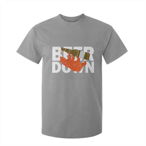 Funny Drinking Bear Beer Down T Shirt For Kid Tailgate Gift for Football Fans TS02 Sport Gray Print Your Wear