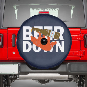Funny Drinking Bear Beer Down Spare Tire Cover Tailgate Gift for Football Fans TS02 Navy Print Your Wear