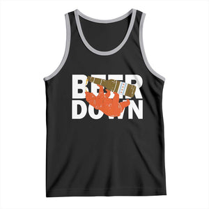 Funny Drinking Bear Beer Down Tank Top Tailgate Gift for Football Fans TS02 Black Athletic Heather Print Your Wear