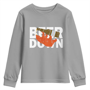 Funny Drinking Bear Beer Down Youth Sweatshirt Tailgate Gift for Football Fans TS02 Sport Gray Print Your Wear