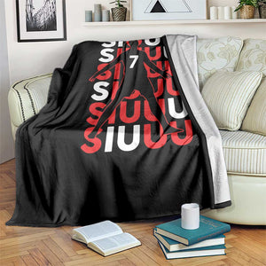 Siuuuu Celebration Number 7 Seven Soccer Fans Throw Blanket TS02 Print Your Wear