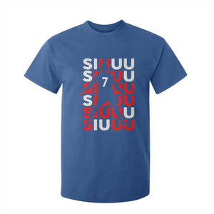 Siuuuu Celebration Number 7 Seven Soccer Fans T Shirt For Kid TS02 Royal Blue Print Your Wear