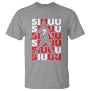 Siuuuu Celebration Number 7 Seven Soccer Fans T Shirt TS02 Sport Gray Print Your Wear