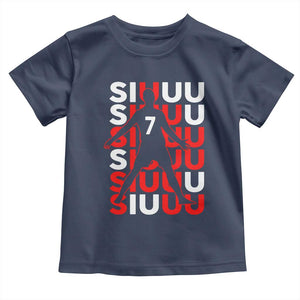 Siuuuu Celebration Number 7 Seven Soccer Fans Toddler T Shirt TS02 Navy Print Your Wear