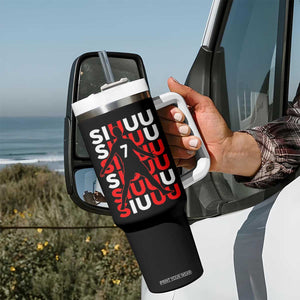 Siuuuu Celebration Number 7 Seven Soccer Fans Tumbler With Handle TS02 Print Your Wear