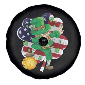 Cute St Patricks Day Spare Tire Cover Dabbing Leperchaun American Flag Shamrock TS02 Print Your Wear