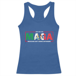 Mexicans Ain't Going Anywhere Racerback Tank Top Mexico Flag TS02 Royal Blue Print Your Wear
