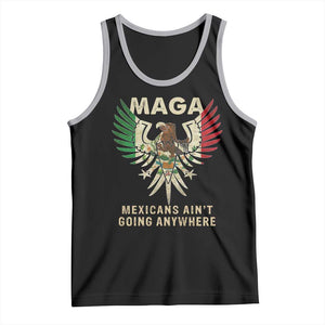 Mexicans Ain't Going Anywhere Tank Top Eagle Mexico Flag Retro Vintage TS02 Black Athletic Heather Print Your Wear