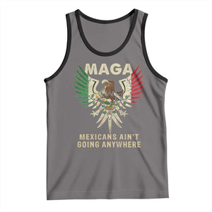 Mexicans Ain't Going Anywhere Tank Top Eagle Mexico Flag Retro Vintage TS02 Deep Heather Black Print Your Wear