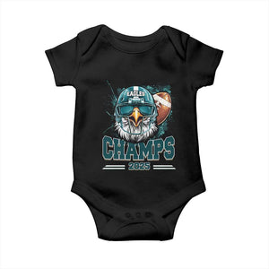 Celebrated Eagles Baby Onesie Championship 2025 Retro TS02 Black Print Your Wear
