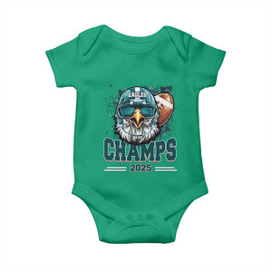 Celebrated Eagles Baby Onesie Championship 2025 Retro TS02 Irish Green Print Your Wear