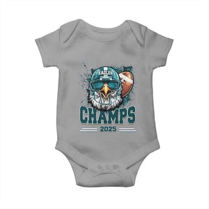 Celebrated Eagles Baby Onesie Championship 2025 Retro TS02 Sport Gray Print Your Wear