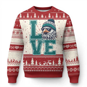 Eagles Inspirational Knit Sweatshirt LOVE Cool Eagle Lover Vintage TS02 Red Print Your Wear