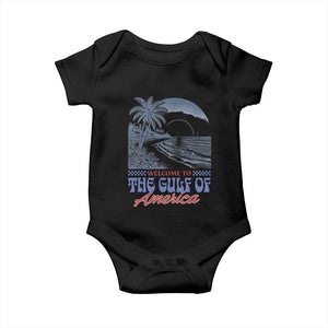 Welcome To America's Gulf Baby Onesie Retro Vintage Beach TS02 Black Print Your Wear