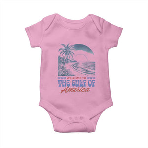Welcome To America's Gulf Baby Onesie Retro Vintage Beach TS02 Light Pink Print Your Wear