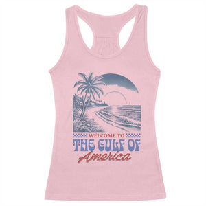 Welcome To America's Gulf Racerback Tank Top Retro Vintage Beach TS02 Light Pink Print Your Wear
