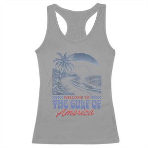 Welcome To America's Gulf Racerback Tank Top Retro Vintage Beach TS02 Sport Gray Print Your Wear