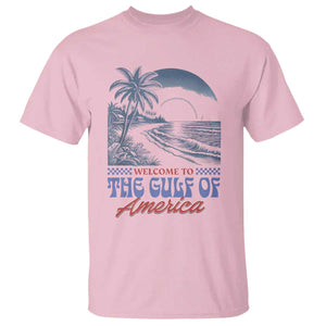 Welcome To America's Gulf T Shirt Retro Vintage Beach TS02 Light Pink Print Your Wear