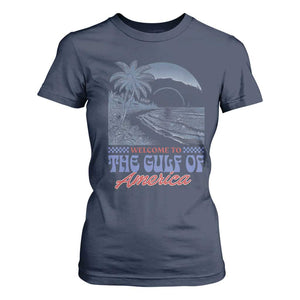 Welcome To America's Gulf T Shirt For Women Retro Vintage Beach TS02 Navy Print Your Wear