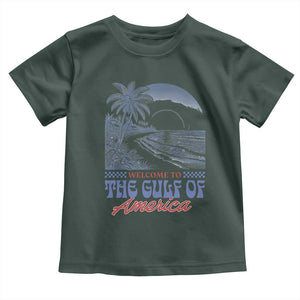 Welcome To America's Gulf Toddler T Shirt Retro Vintage Beach TS02 Dark Forest Green Print Your Wear