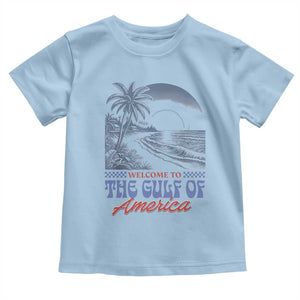 Welcome To America's Gulf Toddler T Shirt Retro Vintage Beach TS02 Light Blue Print Your Wear