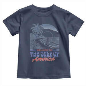 Welcome To America's Gulf Toddler T Shirt Retro Vintage Beach TS02 Navy Print Your Wear