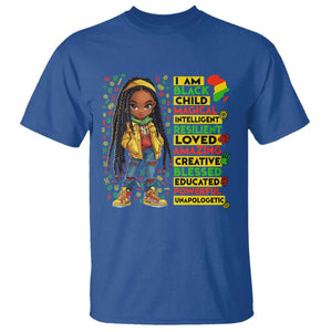 I Am Black Child T Shirt Locd Girl African American Pride Black History Month TS02 Royal Blue Print Your Wear
