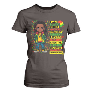 I Am Black Child T Shirt For Women Locd Boy African American Pride Black History Month TS02 Dark Chocolate Print Your Wear
