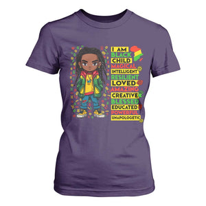 I Am Black Child T Shirt For Women Locd Boy African American Pride Black History Month TS02 Purple Print Your Wear