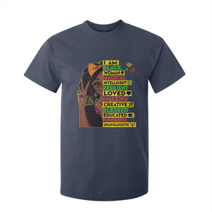 I Am Black Woman T Shirt For Kid Locd African American Pride Black History Month TS02 Navy Print Your Wear